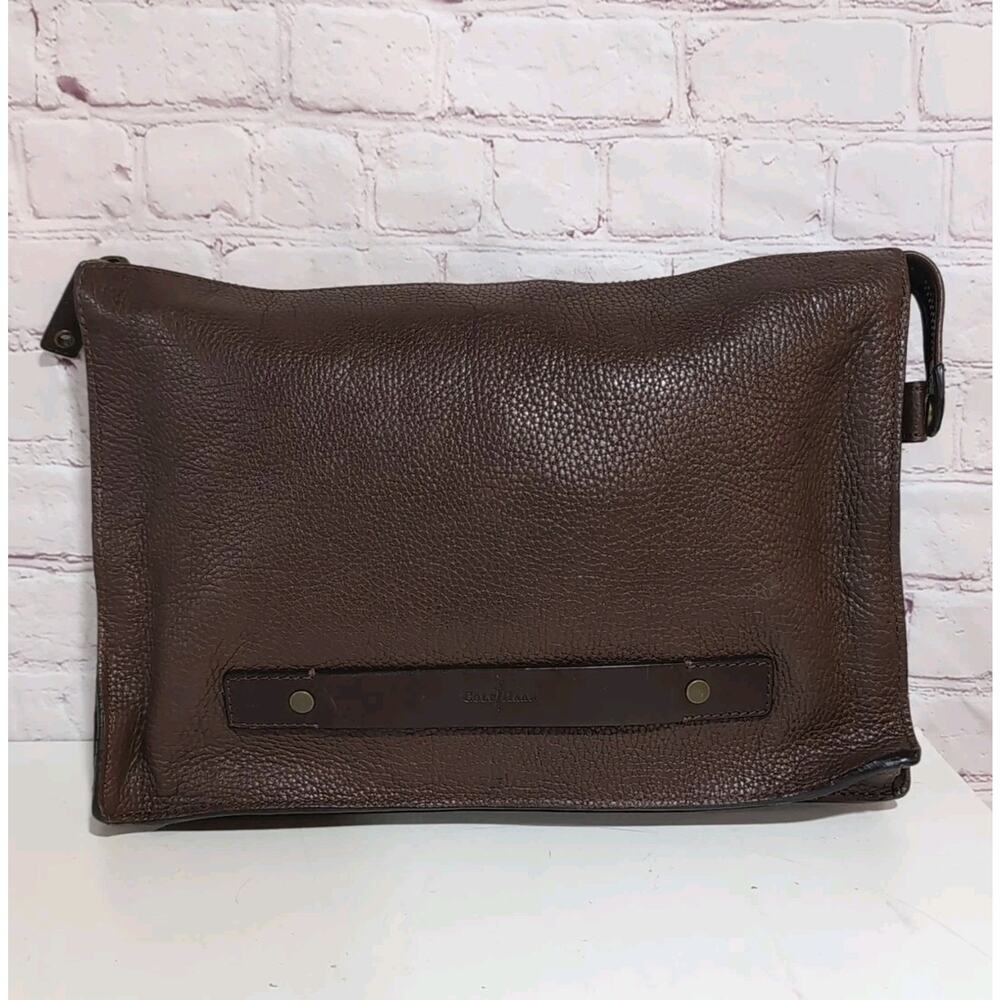 Cole Haan Greenwich Portfolio Sleeve Woodbury Brown Pebbled Leather 9 X 13 X 2.5